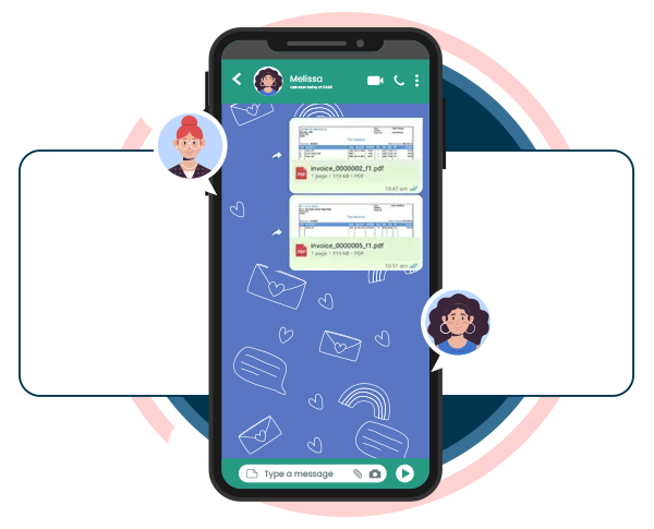 send direct invoices on whatsapp