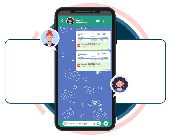 send direct invoices on whatsapp